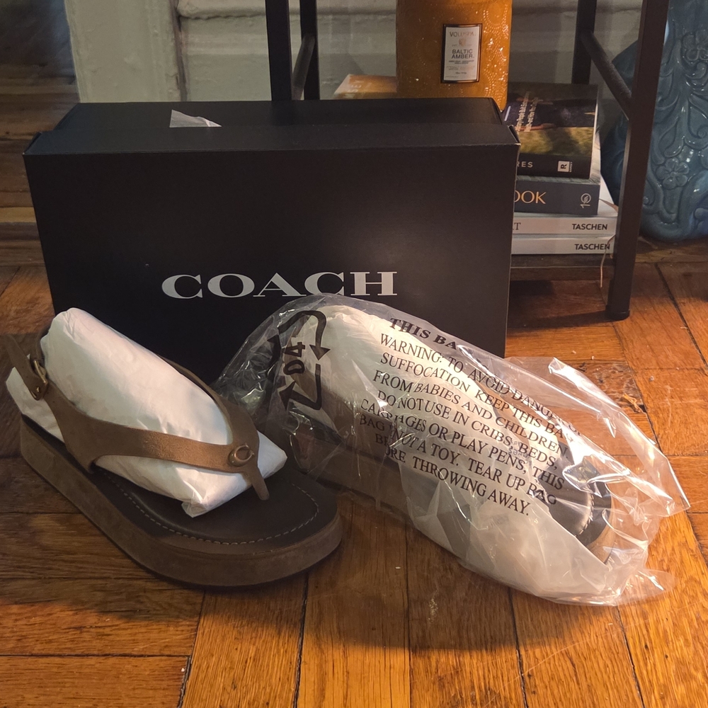 Coach Brown Platform Sandals - Picture 8 of 10